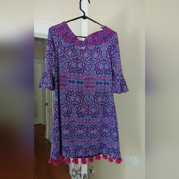 Cabana Life Carolina Off-The-Shoulder dress Elegant Purple Dress size M - Picture 8 of 13